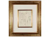Orfeo Tamburi, Bathers, ink on paper