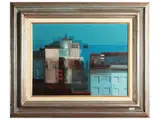 Bocchini Mario, Case in riviera, oil on canvas