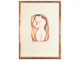Domenico Cantatore, Woman, silk-screen print on paper