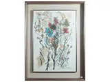 Ernesto Treccani, Flowers, Mixed technique on paper