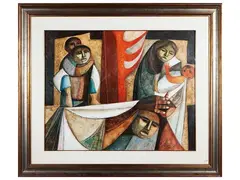 Lucio Ranucci, Lazzaro del terzo mondo 1982, oil on canvas