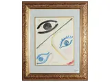 Gli occhi by Virgilio Guidi, integrated watercolor, offered Apr 2025
