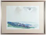 Arnoldo Ciarrocchi, Seascape, watercolor on paper