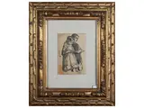 Antonino Leto, Children, charcoal on paper applied to tablet