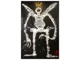 Exit Enter, Angelic figure, Mixed technique on canvas