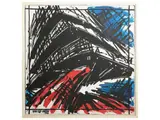 Vinicio Berti, Grande costruzione antagonista A-H 1986, acrylic on canvas