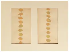 Mario Nigro, Untitled (Orme), Two tempera paintings on paper