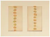 Mario Nigro, Untitled (Orme), Two tempera paintings on paper
