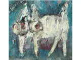 Silvio Loffredo, Cat, oil on faesite