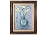 Enzo Pregno, Flower pot, oil on canvas