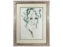 Face by Ernesto Treccani, oil on canvas, offered Apr 2025
