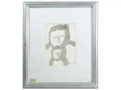 Maternity by Venturino Venturi, watercolor on paper, offered Apr 2025