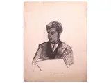 Portrait of Luciano Guarnieri by Pietro Annigoni, Mark on paper, offered Apr 2025