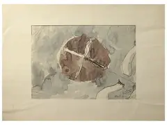 Untitled 1964 by Mario Raciti, Mixed technique on paper, offered Apr 2025
