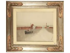 Mattino a Venezia by Renato Borsato, oil on canvas, offered Apr 2025