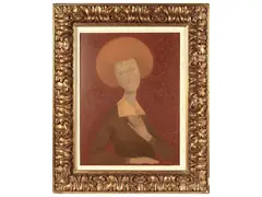 Remo Squillantini, Female figure, Seventies, oil on cardboard