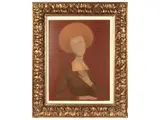 Remo Squillantini, Female figure, Seventies, oil on cardboard