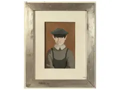 Male figure by Marcello Boccacci, Oil on tablet, offered Apr 2025