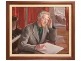 Elisabeth Chaplin, Portrait of composer, oil on canvas