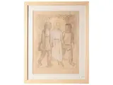 Elisabeth Chaplin, Figures, Charcoal and pastel on paper