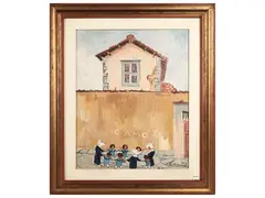Muro di S. Verdiana 1978 by Rodolfo Marma, oil on canvas, offered Apr 2025