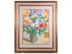 Fiori 1973 by Rodolfo Marma, oil on canvas, offered Apr 2025