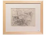 Elisabeth Chaplin, Villa The Treppiede in Fiesole, pencil on paper