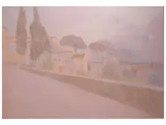 Rodolfo Meli, Landscape, oil on canvas