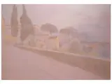 Rodolfo Meli, Landscape, oil on canvas