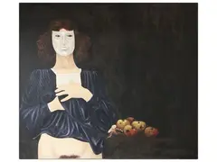 L'ultima notte con Don Juan 1978 by Rodolfo Martini, oil on canvas, offered Apr 2025