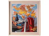 Dyalma Stultus, 1968 wind leaves, oil on jute canvas