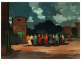 Stornellata by Renato Natali, oil on panel, offered Apr 2025