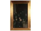 Manlio Martinelli, Processione degli orfanelli 1919, oil on table