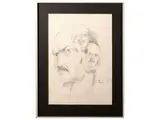 Aris Bacci, Filippo Tommaso Marinetti 1940, charcoal on paper