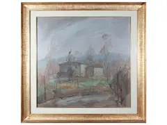 Seano by Quinto Martini, Oil on Faesite, offered Apr 2025