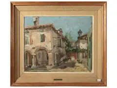 Giorgio Grai, Planning of the country, oil on canvas