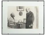Enrico Sacchetti, Elderly people, charcoal on paper