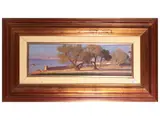 Giorgio Luxardo, Tamerici d'Antignano, Oil on tablet