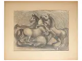 Anna Romano, Lot of drawings, depicting horses