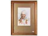 Gustavo Pisani, Portraits, Two watercolors on paper
