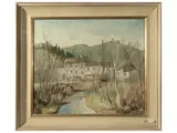 Silvio Pucci, Landscape with houses, oil on canvas