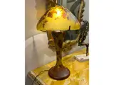 Large glass lamp with cameo dubbed by Émile Gallé, shaped like a mushroom, offered Apr 2025