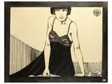 Guido Crepax, Valentina, print on wooden support