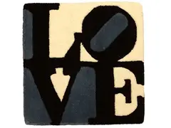 Estonian - Love by Robert Indiana, tapestry, offered Apr 2025