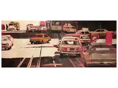 Pink Paris 2005 by Federico Fiorentini, acrylic on canvas, offered Apr 2025