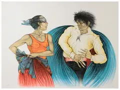 Dancers by Giuliano Pini, two lithographs, offered Apr 2025