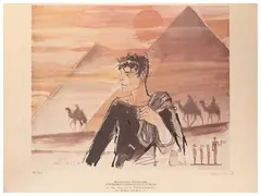 Maltese short in El Giza 1903 by Hugo Pratt, lithography, offered Apr 2025