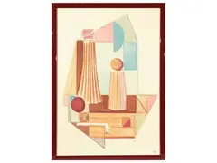 Composition by Mario Tozzi, screen printing, offered Apr 2025