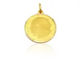 Yellow gold pendant medal with a zodiac sign of the Gemini, seventies by Pietro Annigoni, Zodiac sign of the Master, offered Apr 2025