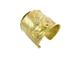 Yellow gold band bracelet by Romano Stefanelli, History with Bellerophon on Pegaso kills the chimera, offered Apr 2025